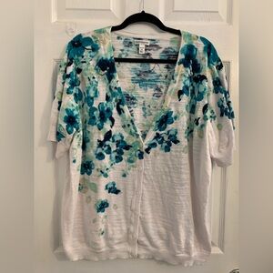 Catherines Floral Women’s plus size Button-Down Cardigan. Size 2X $8